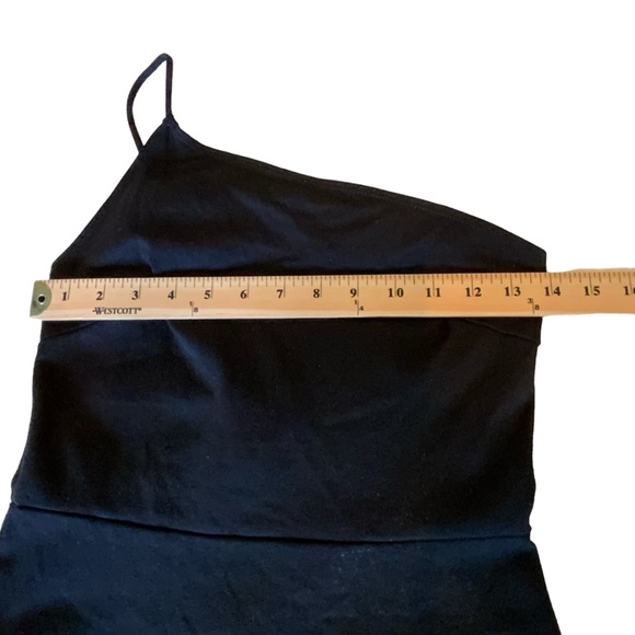 Rolla Coster Bodycon Dress One Strap Stretchy Long Back Zipper Mini Size Medium - Picture 7 of 9